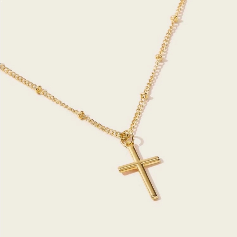 Gold Cross Necklace - Picture 2 of 5